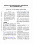 Research paper thumbnail of Prediction of neonatal mortality in Sub-Saharan African countries using data-level linkage of multiple surveys