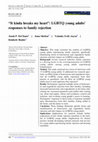 Research paper thumbnail of "It kinda breaks my heart": LGBTQ young adults' responses to family rejection