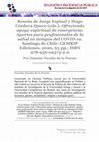 Research paper thumbnail of Reseña de Jorge Espinel y Hugo Córdova Quero (eds.). Ofreciendo apoyo espiritual de emergencia: Aportes para profesionales de la salud en tiempos del COVID-19. Santiago de Chile: GEMRIP Ediciones, 2020, 63 pp.; ISBN 978-956-09375-2-0