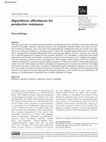 Research paper thumbnail of Algorithmic affordances for productive resistance