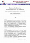 Research paper thumbnail of La desobediencia como ejercicio de libertad: Una apostilla a la objeción de conciencia