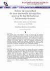 Research paper thumbnail of Sobre la necesidad de una memoria evangélica acerca de las dictaduras latinoamericanas: Elementos para su abordaje en el caso de Chile