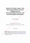 Soweit die Gründe tragen. Zum Spannungsverhältnis zwischen verallgemeinerter Klimawandelargumentation und kontextbezogenen Einwänden Cover Page