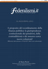 A proposito del coordinamento della finanza pubblica: la giurisprudenza costituzionale dei paradossi, delle contraddizioni e dei nonsenses cerca nuove soluzioni? (Riflessioni sulla sentenza n. 192 del 2017 della Corte costituzionale) Cover Page