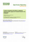 A Patron Strongman Who Delivers Explaining Enduring Public Support for President Duterte in the Philippines Cover Page