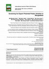 Research paper thumbnail of Screening for Export Potential Potato Varieties in Bangladesh