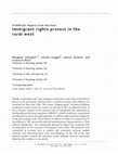 Research paper thumbnail of Immigrant Rights Protest in the Rural West