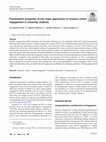 Research paper thumbnail of Psychometric properties of two major approaches to measure school engagement in university students