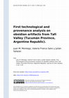 Research paper thumbnail of First technological and provenance analysis on obsidian artifacts from Tafí Valley (Tucumán Province, Argentine Republic)