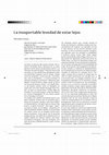 Research paper thumbnail of La insoportable levedad de estar lejos