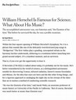 Research paper thumbnail of Hugh Morris: William Herschel Is Famous for Science. What About His Music?