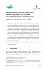 Research paper thumbnail of Foreign language anxiety and self-disclosure analysis as personality traits for online synchronous intercultural exchange practice