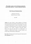 Research paper thumbnail of Why might a country want to develop its comparative disadvantage industries? A general equilibrium analysis