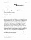 Research paper thumbnail of Food activism and negotiating the gendered dynamics of public cultures of care