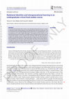 Research paper thumbnail of Relational identities and intergenerational learning in an undergraduate critical food studies course