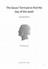 Research paper thumbnail of The Gauss' formula to find the day of the week