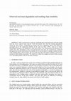 Research paper thumbnail of Observed rock mass degradation and resulting slope instability