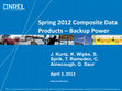 Research paper thumbnail of Spring 2013 Composite Data Products - Backup Power