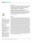 Research paper thumbnail of NIGT1 family proteins exhibit dual mode DNA recognition to regulate nutrient response-associated genes in Arabidopsis