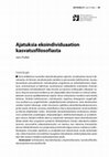 Research paper thumbnail of Ajatuksia ekoindividuaation kasvatusfilosofiasta