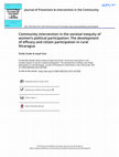 Research paper thumbnail of Community intervention in the societal inequity of women’s political participation: The development of efficacy and citizen participation in rural Nicaragua