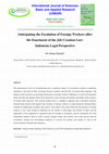 Research paper thumbnail of Anticipating the Escalation of Foreign Workers after the Enactment of the Job Creation Law: Indonesia Legal Perspective