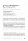 Research paper thumbnail of O exercício do direito fundamental de manifestação: a ingerência pelas forças de segurança