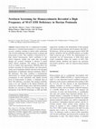 Research paper thumbnail of Newborn Screening for Homocystinuria Revealed a High Frequency of MAT I/III Deficiency in Iberian Peninsula