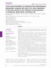 Research paper thumbnail of A new scalp formulation of calcipotriol plus betamethasone dipropionate compared with each of its active ingredients in the same vehicle for the treatment of scalp psoriasis: a randomized, double-blind, controlled trial