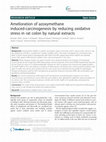 Research paper thumbnail of Amelioration of azoxymethane induced-carcinogenesis by reducing oxidative stress in rat colon by natural extracts