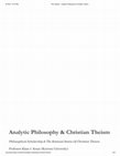 Research paper thumbnail of Analytic Philosophy and Christian Theism