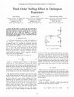 Research paper thumbnail of Third-Order Nulling Effect in Darlington Transistors