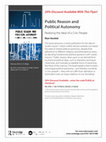 Research paper thumbnail of Flyer for "Public Reason and Political Autonomy" (Routledge, 2022)