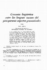 Research paper thumbnail of Cercanía lingüística entre las lenguas tucano del pirá-paraná: aspectos gramaticales