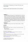 Research paper thumbnail of Estimation of quality in frozen fish by low field NMR