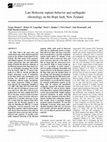 Research paper thumbnail of Late Holocene rupture behavior and earthquake chronology on the Hope fault, New Zealand