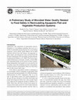 A Preliminary Study of Microbial Water Quality Related to Food Safety in Recirculating Aquaponic Fish and Vegetable Production Systems Cover Page