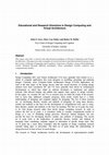 Research paper thumbnail of Educational and Research Directions in Design Computing and Virtual Architecture Abstract