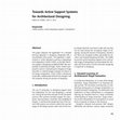 Research paper thumbnail of 2000b) Towards active support systems for architectural designing