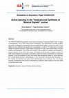 Research paper thumbnail of Active learning in the "Analysis and Synthesis of Musical Signals" course Active learning in the "Analysis and Synthesis of Musical Signals" course