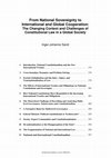 From National Sovereignty to International and Global Cooperation: The Changing Context and Challenges of Constitutional Law in a Global Society Cover Page