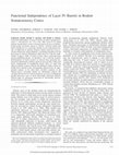 Research paper thumbnail of Functional independence of layer IV barrels in rodent somatosensory cortex