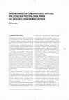 Research paper thumbnail of Archeomed: un laboratorio virtual en ciencia y tecnología para la arqueología subacuática