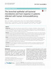 Research paper thumbnail of The bronchial epithelial cell bacterial microbiome and host response in patients infected with human immunodeficiency virus