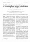 Research paper thumbnail of The Effect of Using Nutritional and Herbal Supplements on Uterine Fibroids as an Alternative Community Based Management in Kisumu