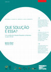 Research paper thumbnail of QUE SOLUÇÃO  É ESSA?  Uma análise das Soluções Baseadas na Natureza  na pós-COP 26