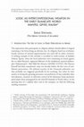 Research paper thumbnail of Sarah Stroumsa, “Logic as Interconfessional Weapon in the Early Islamicate World: Manṭiq, Qiyās, Kalām,” Journal of Eastern Christian Studies, vol. 72, no. 3-4 (2020): 181-201