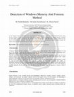 Research paper thumbnail of Detection of Windows Memory Anti Forensic Method