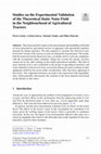 Research paper thumbnail of Studies on the Experimental Validation of the Theoretical Static Noise Field in the Neighbourhood of Agricultural Tractors