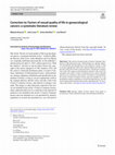 Research paper thumbnail of Correction to: Factors of sexual quality of life in gynaecological cancers: a systematic literature review